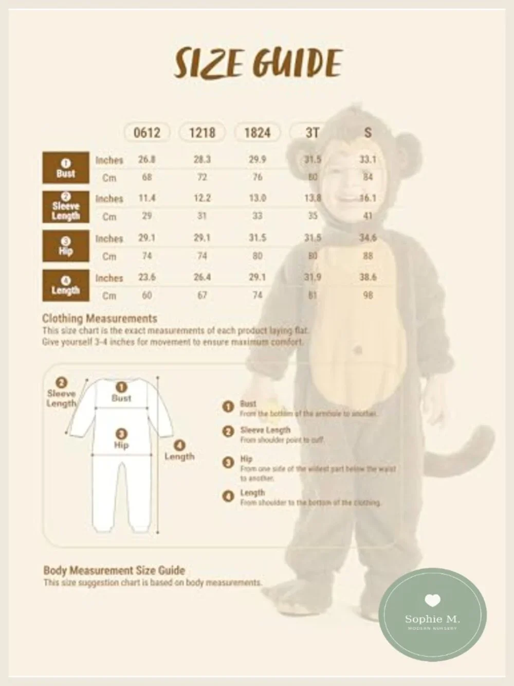Toddler Monkey Costume with Banana, Booties, 3D Hood, Halloween